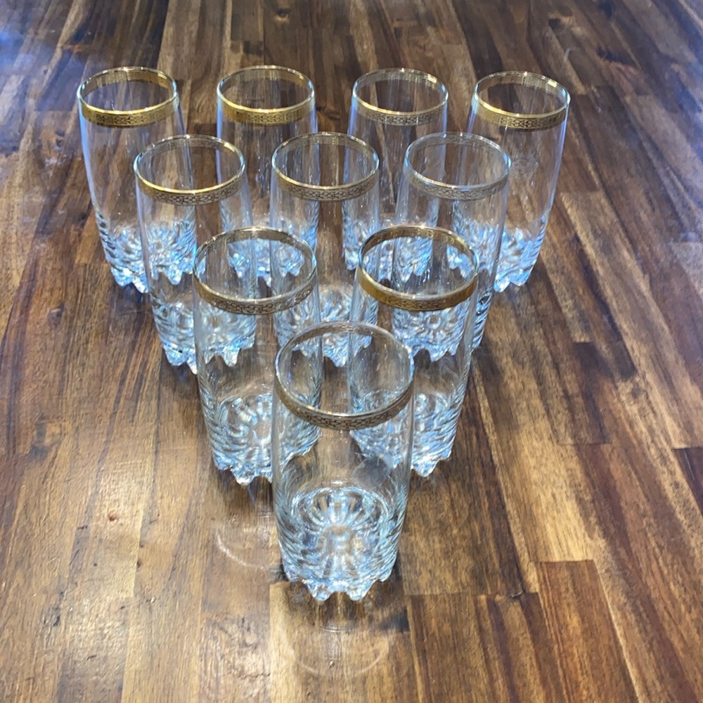 Pasabahce Art Glass Highball Glasses